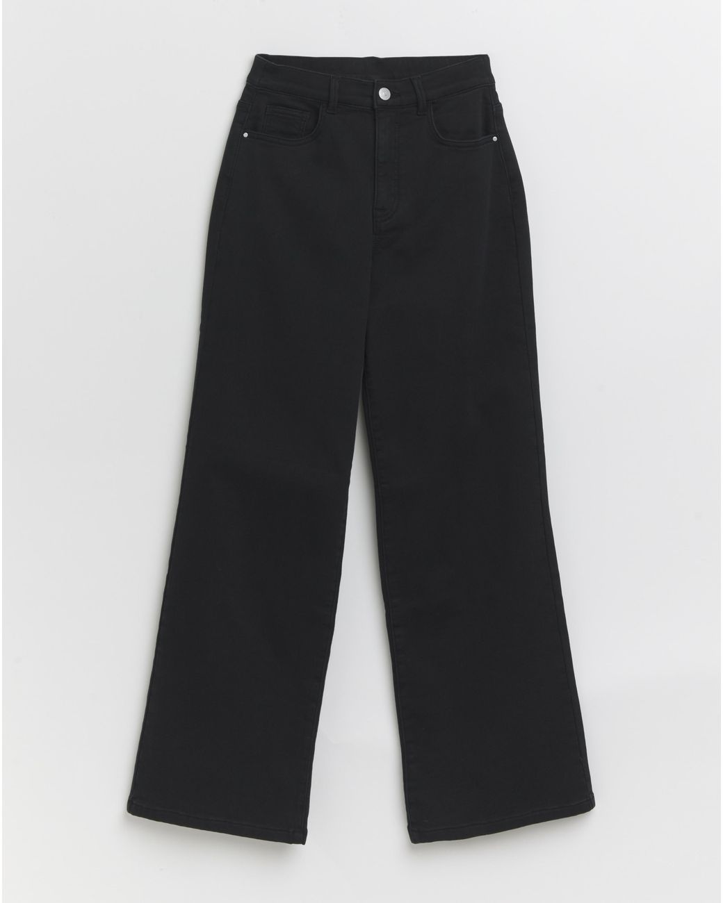 Simply Be Blue Fleece Lined Cosy Wide Leg Jeans
