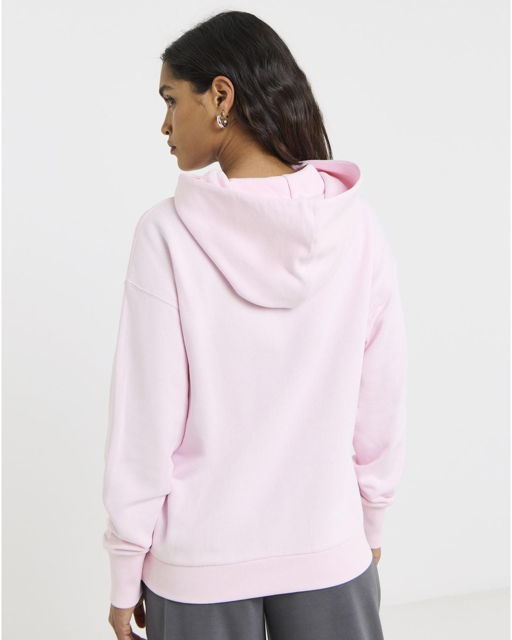Adidas Pink Small Chest Logo Hoodie