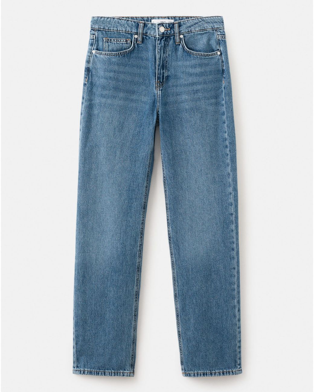 Mango Blue Medium Rise Straight Jean