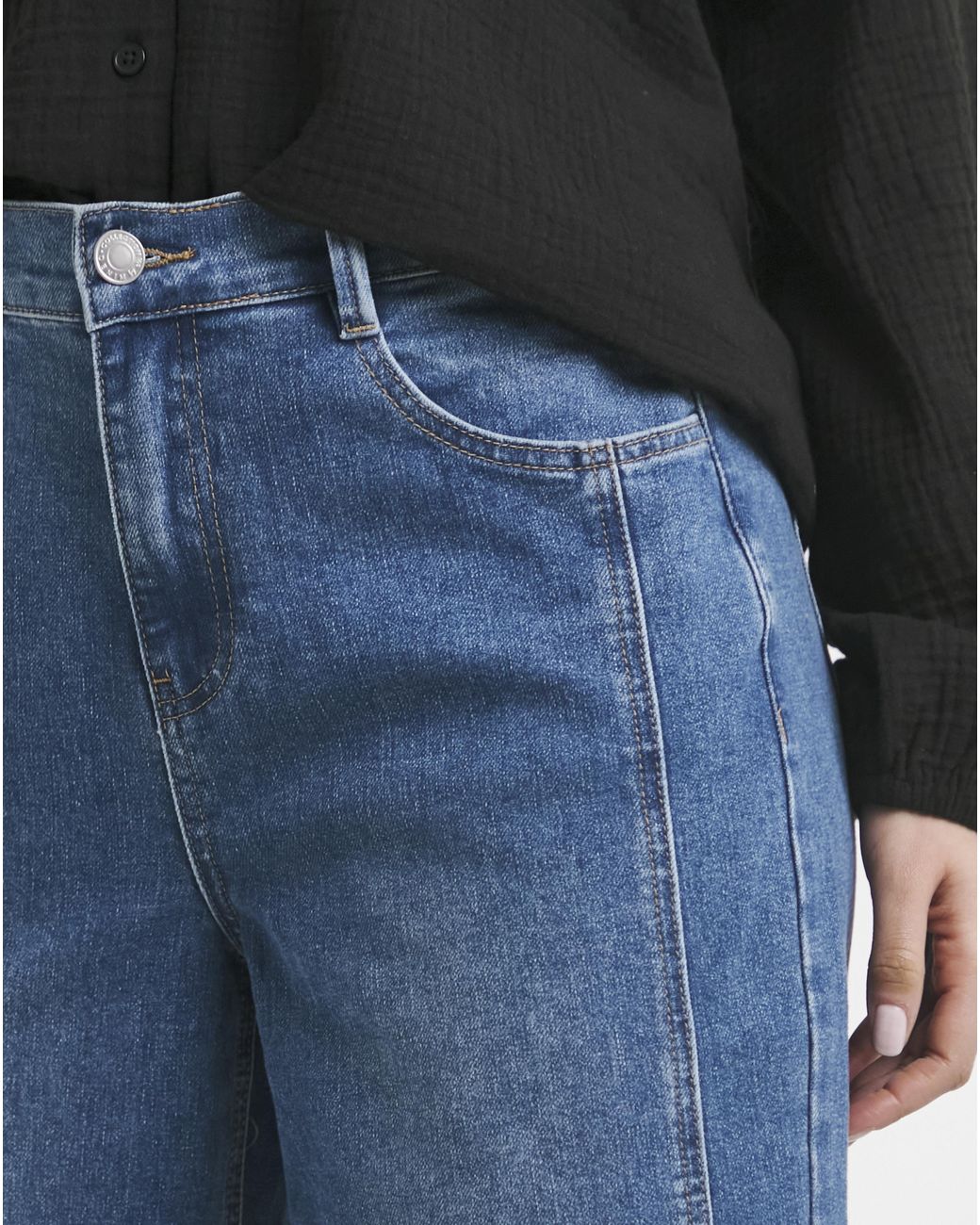Simply Be Blue Tapered Leg Jean