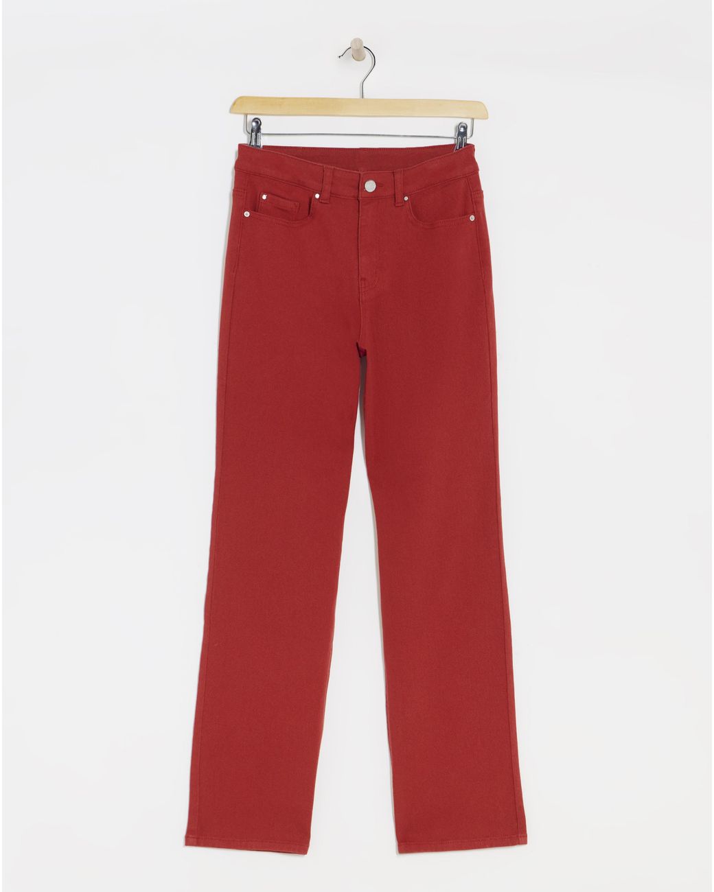 Simply Be Red Straight Leg Jeans
