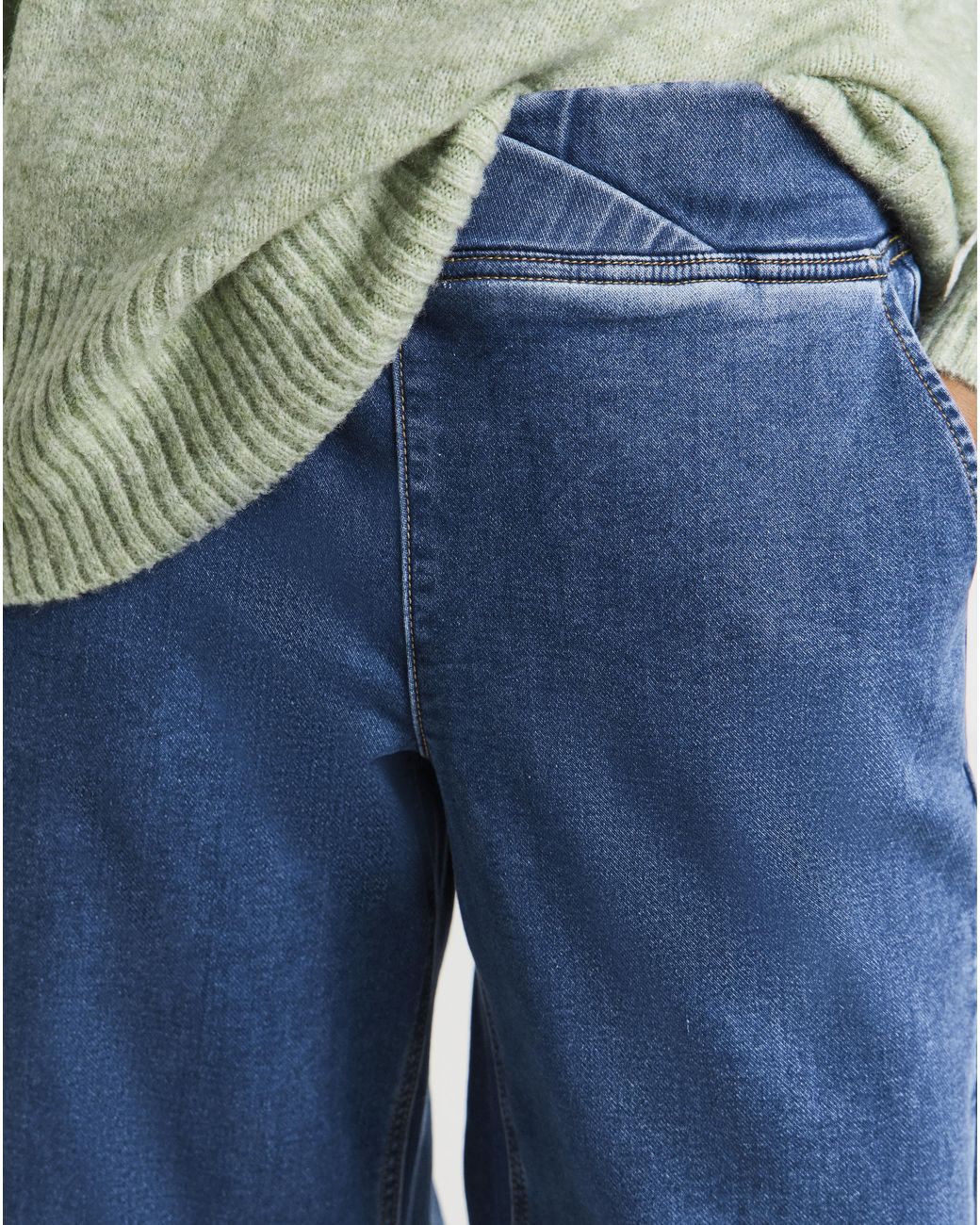 Simply Be Blue Cosy Weekender Wide Leg Jegging