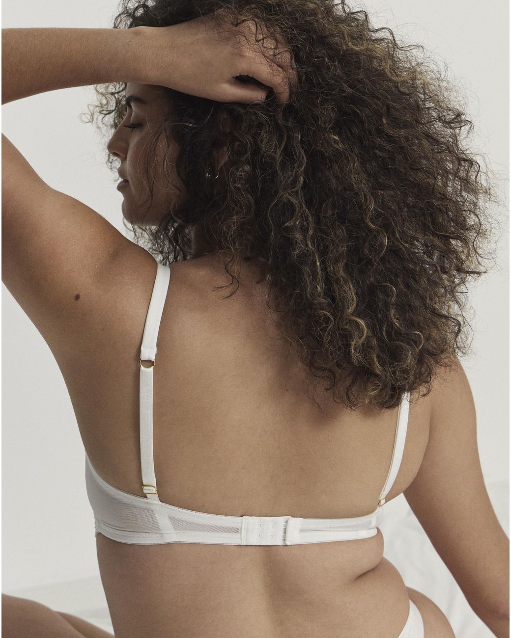 Figleaves White Pulse Lace Balcony Bra B-G