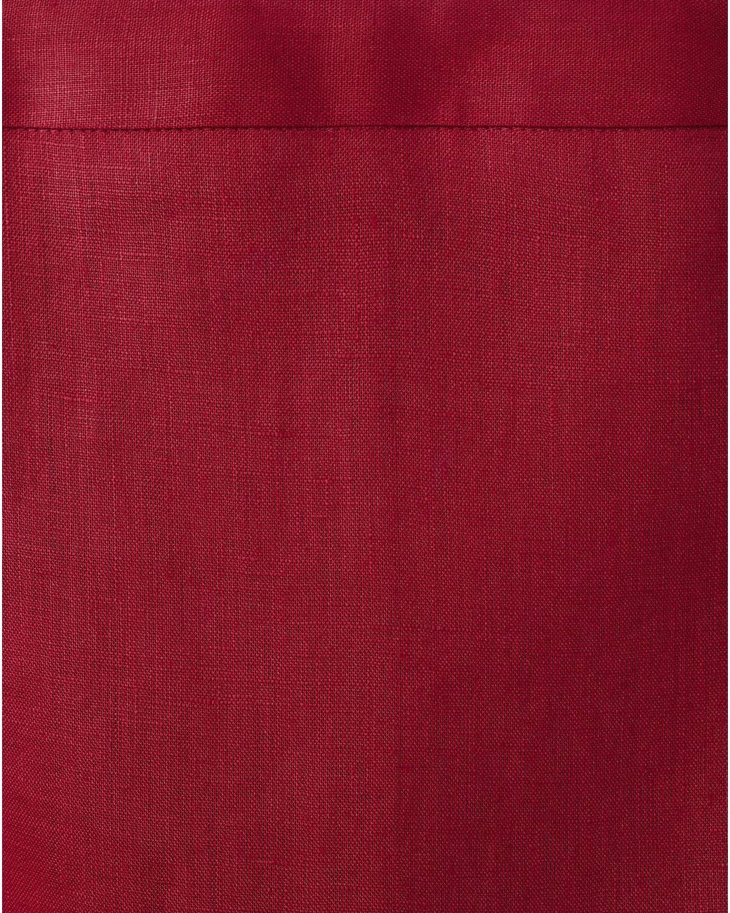 Mango Red Linen Midi Skirt