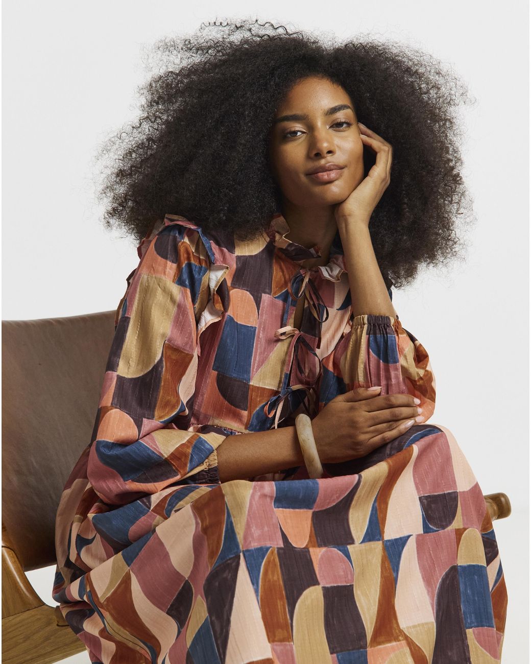 Native Youth White Printed Maxi Dress