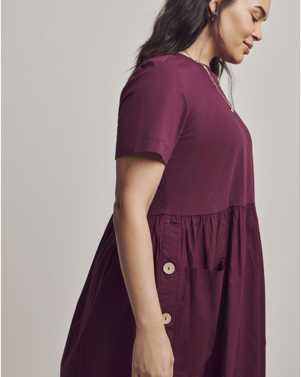 Julipa Multicolor Button Detail Midi Dress