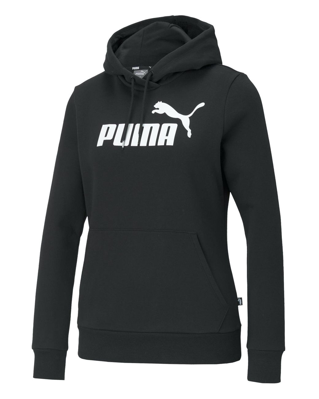PUMA Black Essentials Logo Hoodie