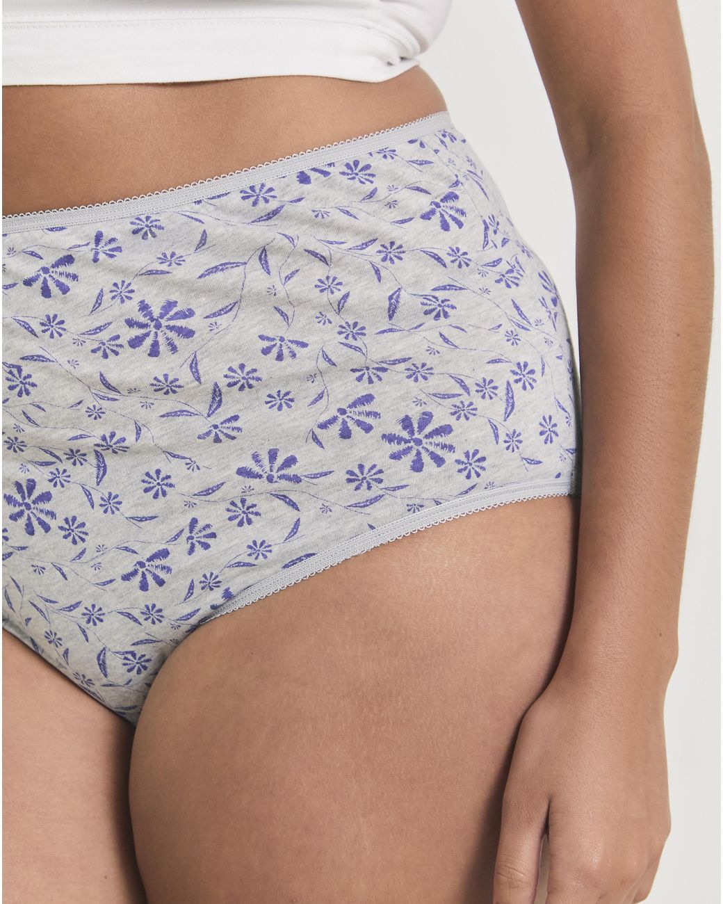 Pretty Secrets Gray 7 Pack Full Fit Knickers