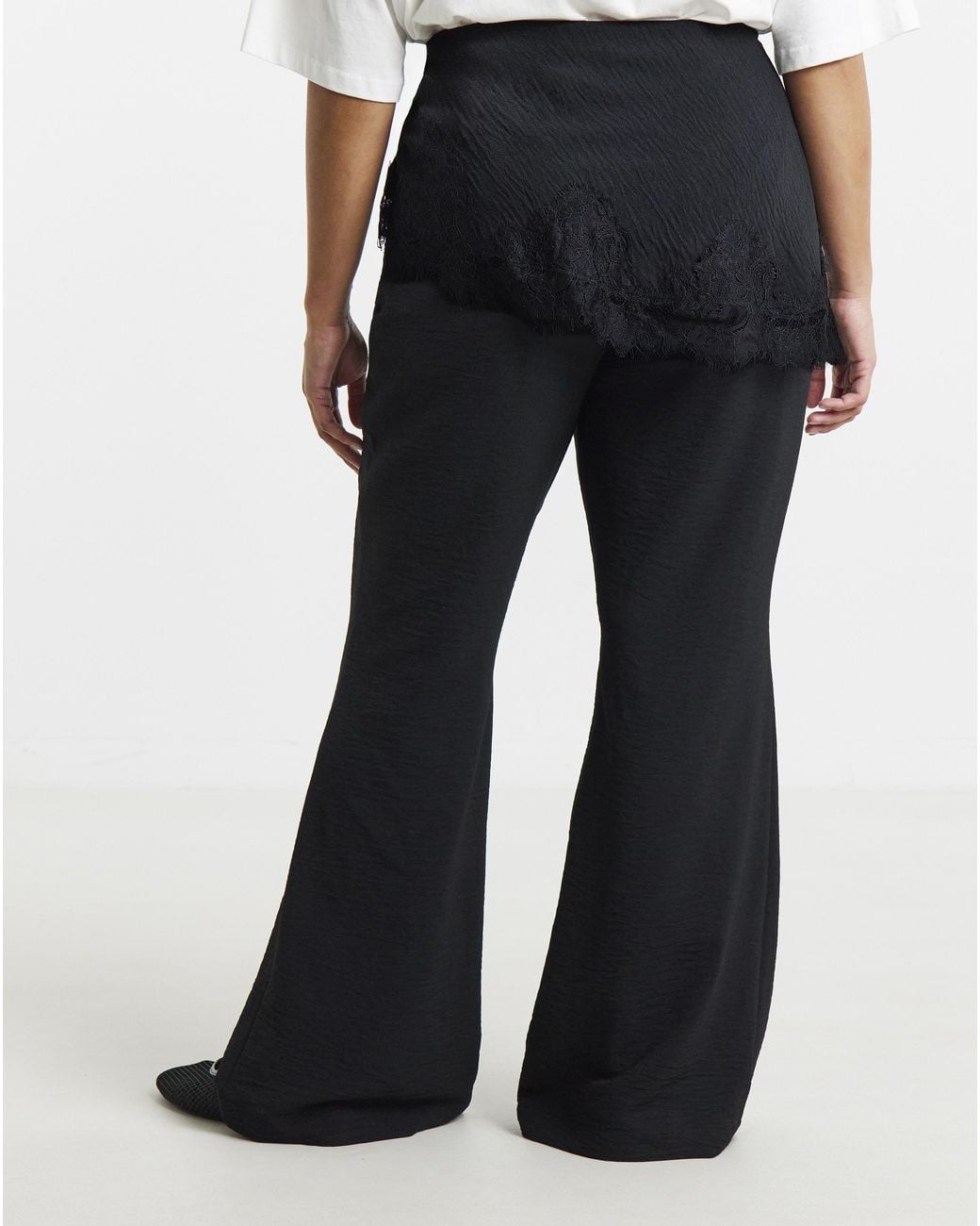 Simply Be White Skirt Overlay Trousers
