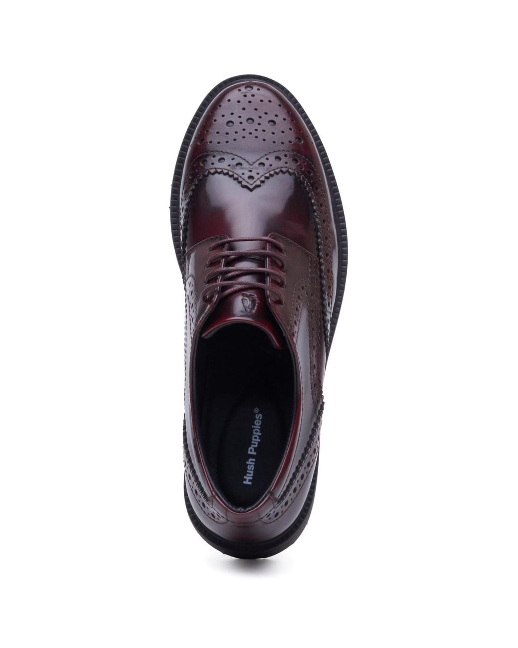 Hush Puppies Blue Verity Hi-Shine Brogue