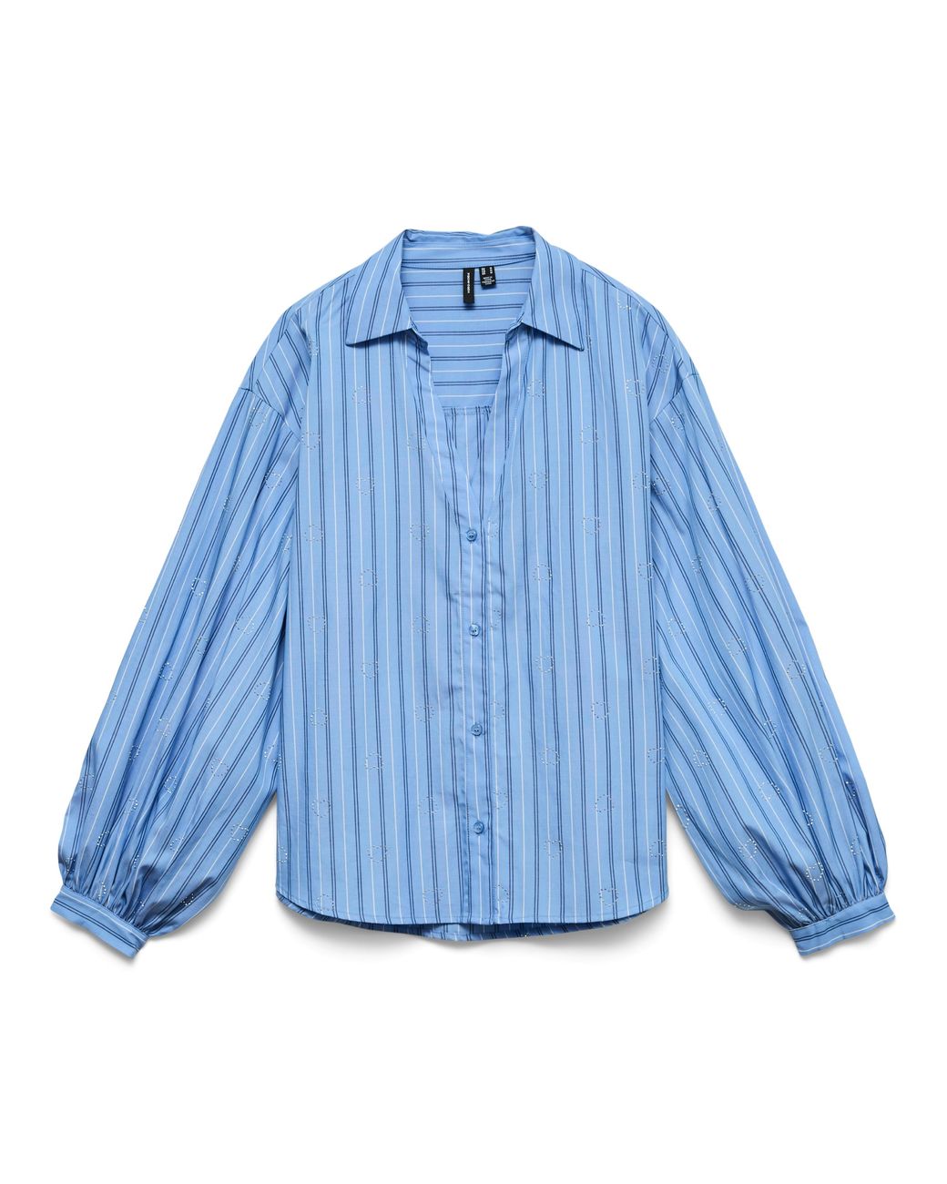 Vero Moda Blue Gina Stud Stripe Shirt