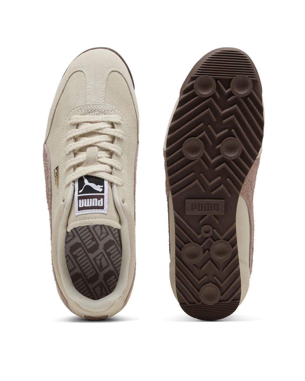 PUMA White Arizona Suede Trainers