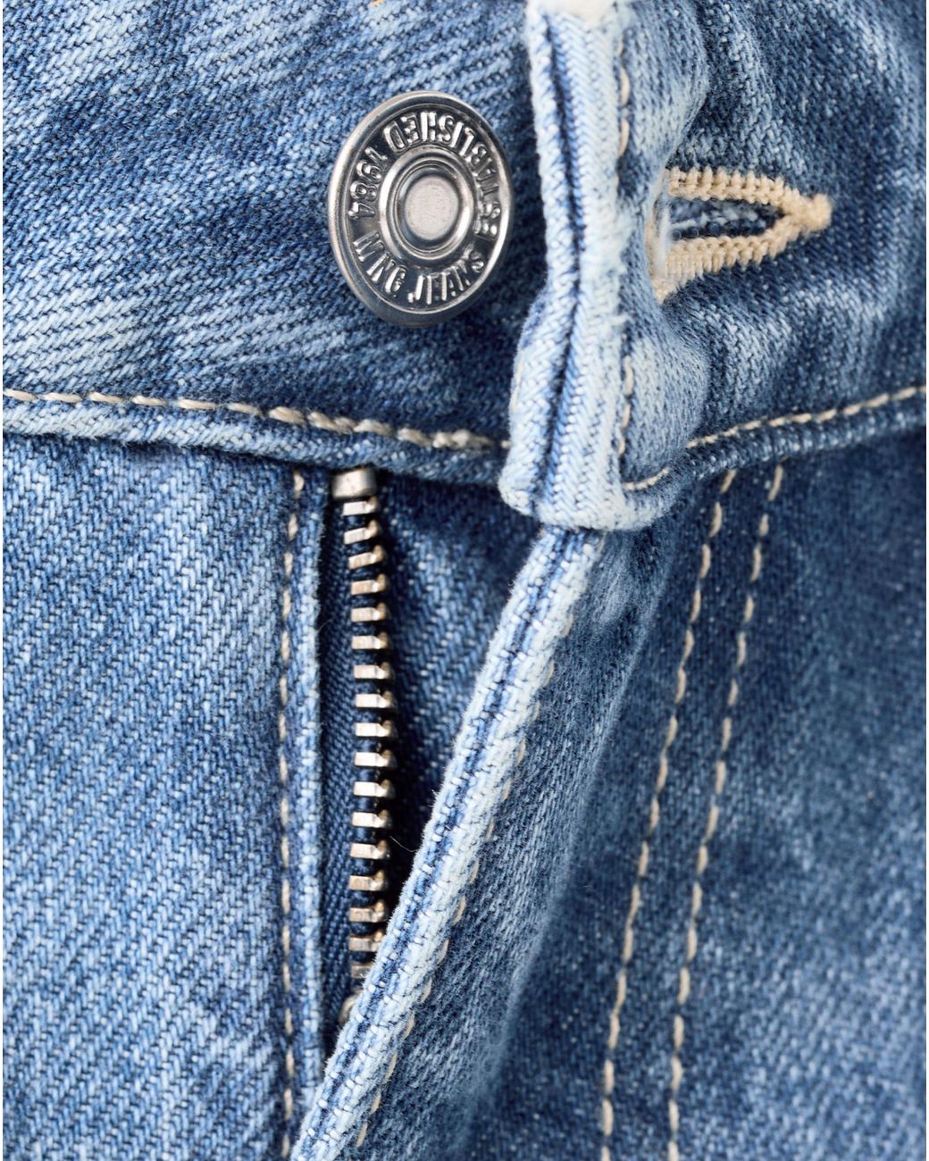 Mango Blue Comfort High-Rise Mom Jean
