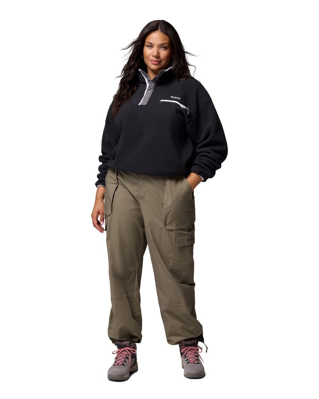 Columbia Black Columbia Helvetia Ii Cropped Fleece