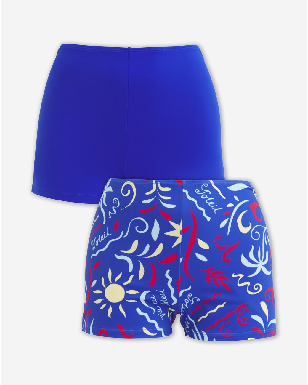 Simply Be Blue 2 Pack Value Bikini Shorts