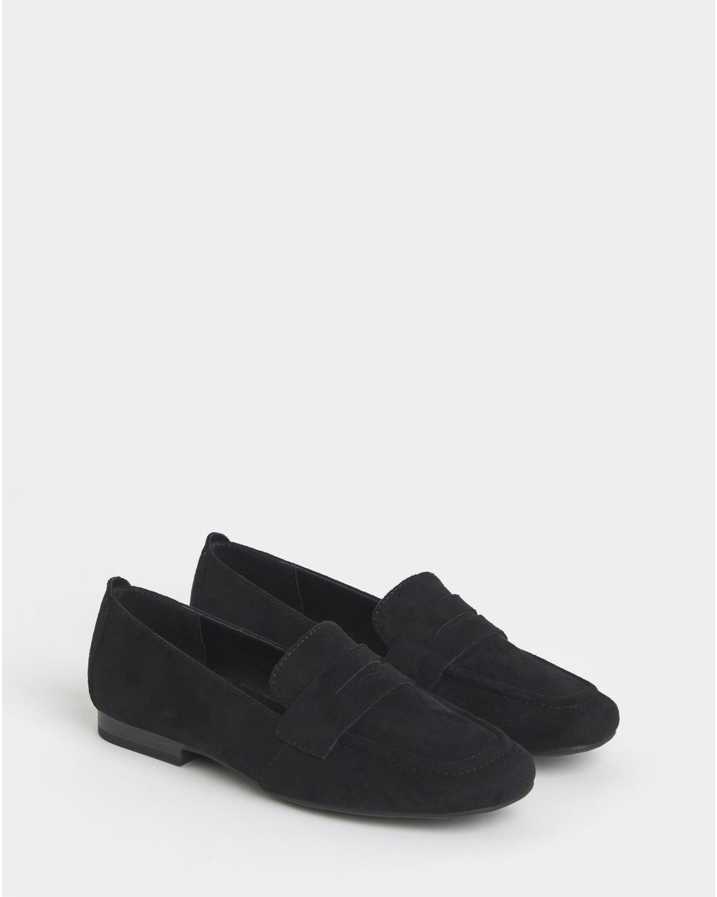 Heavenly Soles White Soft Square Toe Loafer Ex Wide