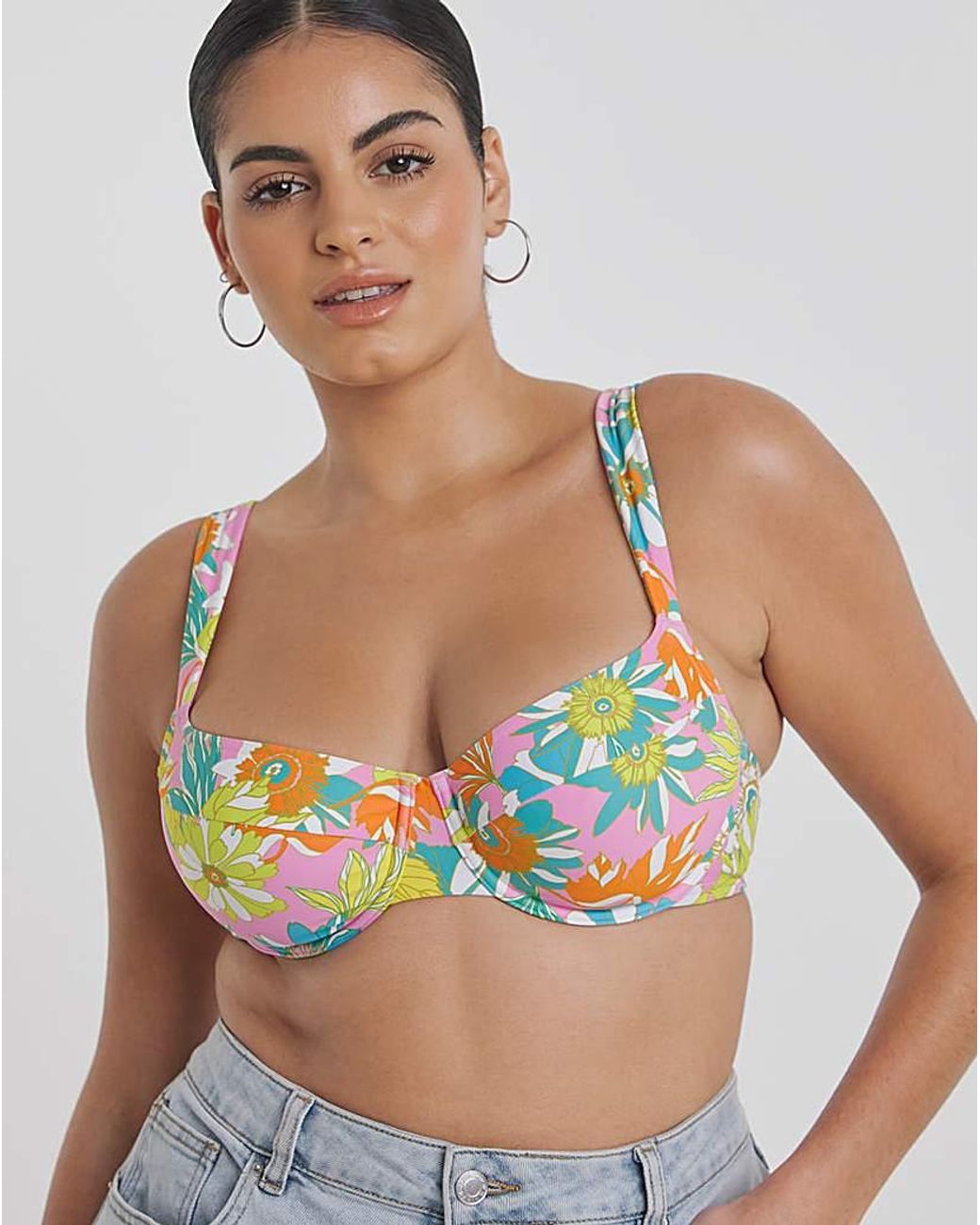 Figleaves Multicolor Miami Underwired Bikini Top
