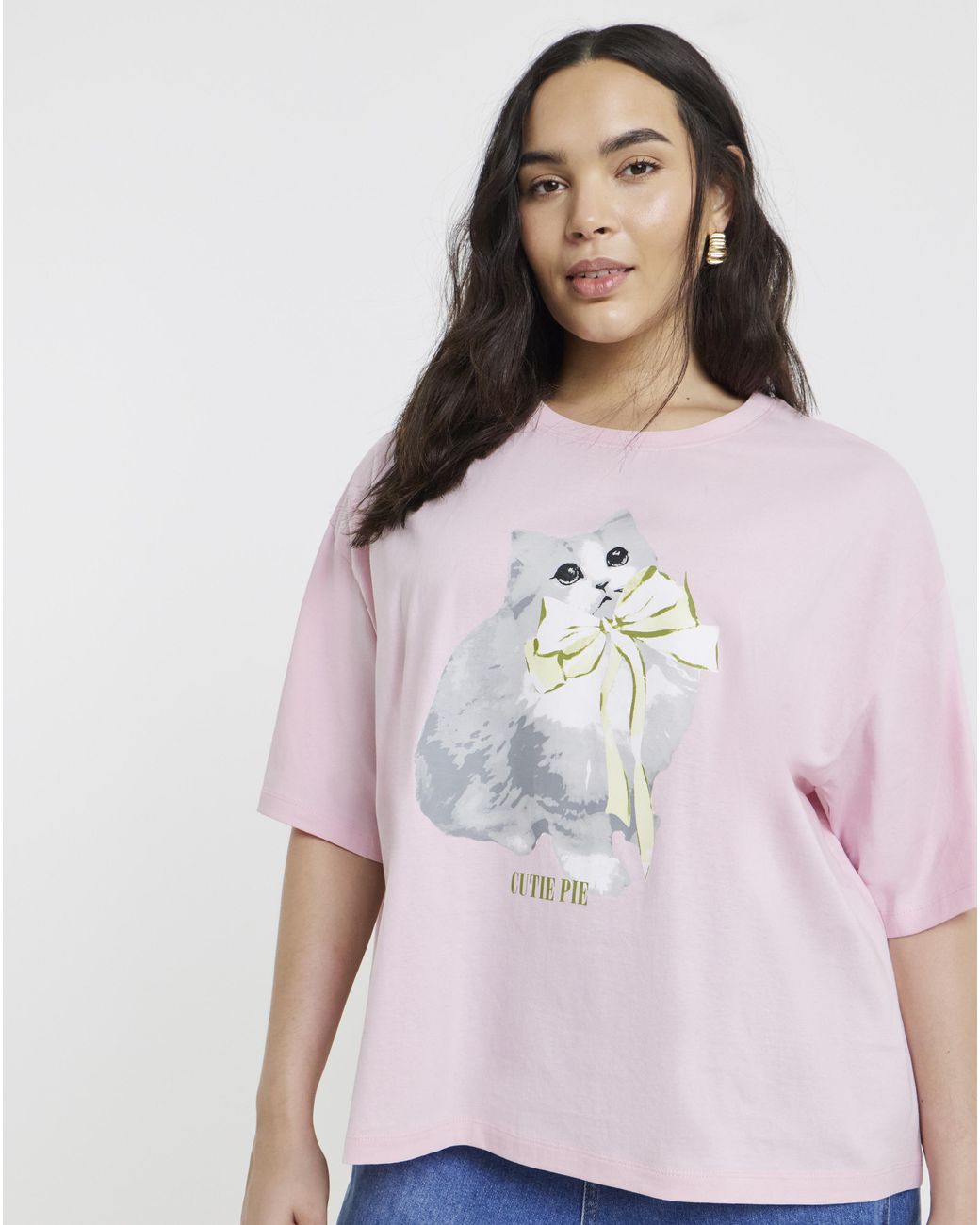 Simply Be Pink Cutie Pie Graphic Tee