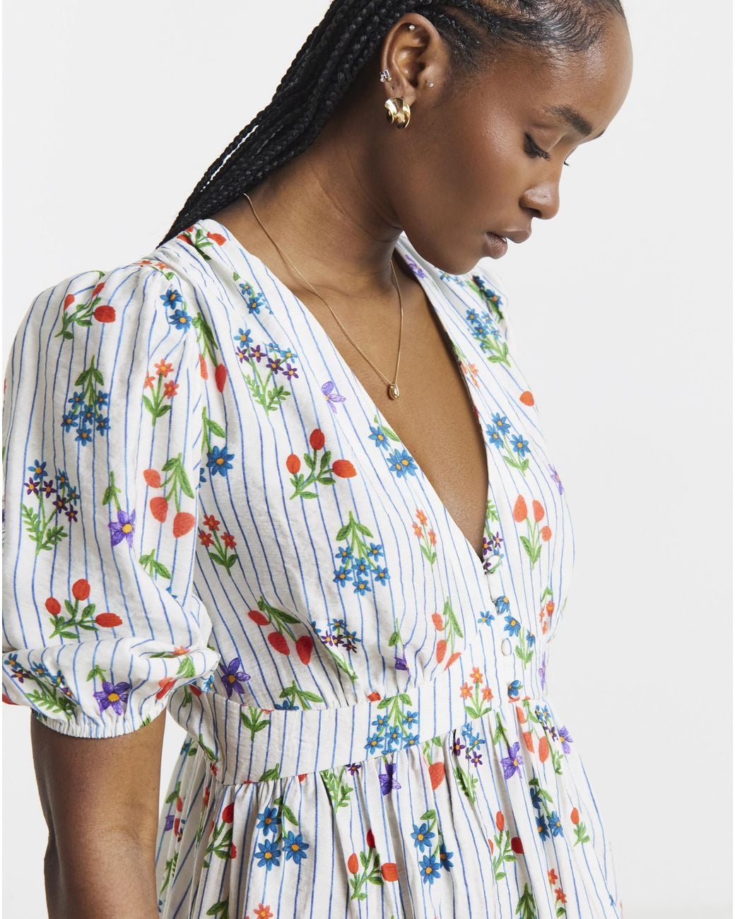 Simply Be White Waist Detail Midi Dress