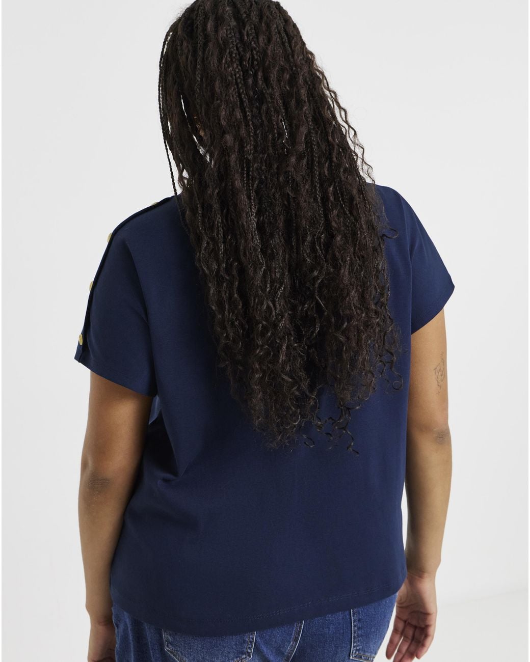 Tommy Hilfiger Blue Button T-Shirt