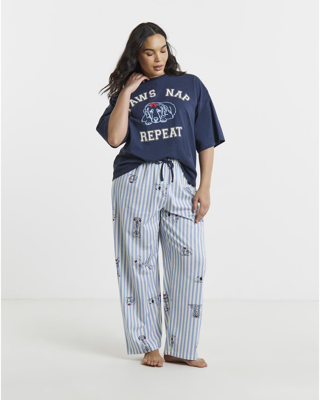 Pretty Secrets Blue Paws Nap Repeat Pyjama Set
