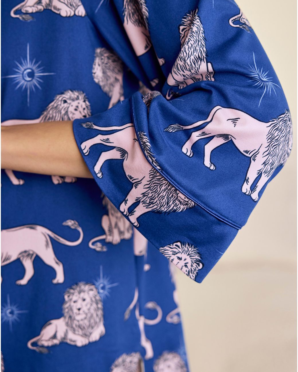 Chelsea Peers Blue Long Button Up Set