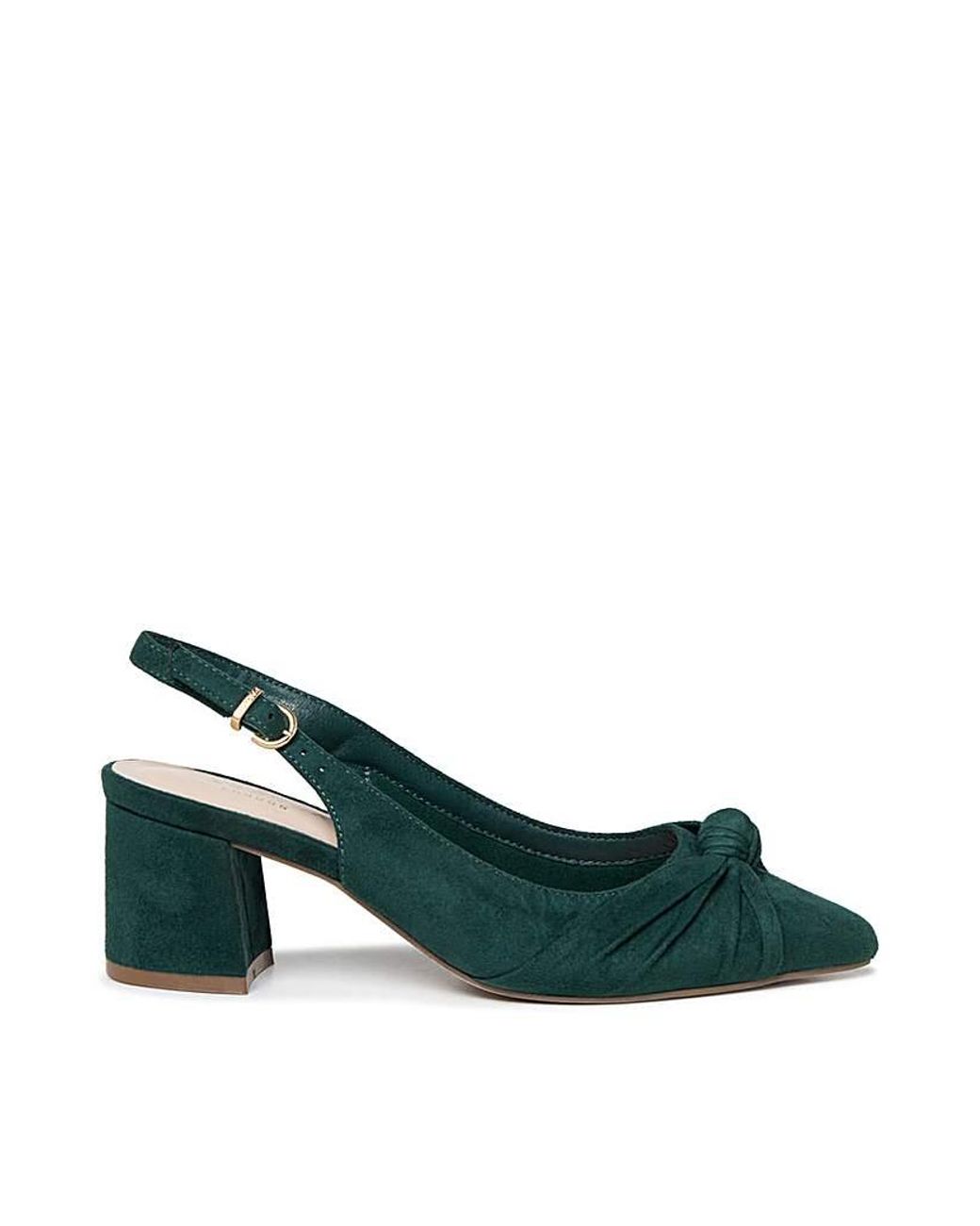 Paradox London Green Ilene Slingback Shoe