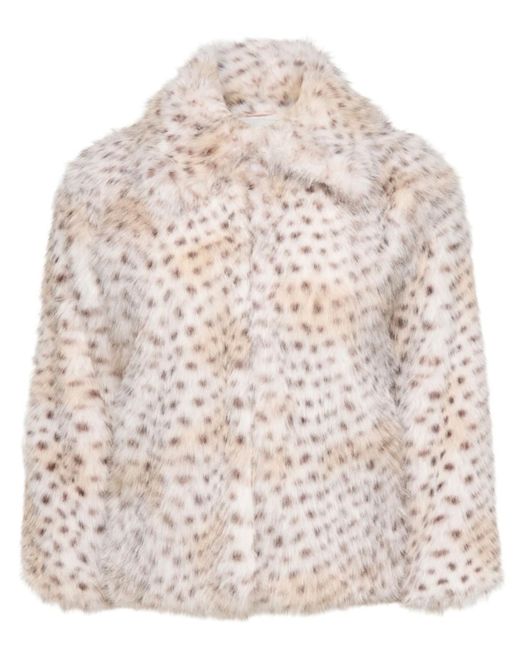 ONLY Natural Animal Print Faux Fur Jacket