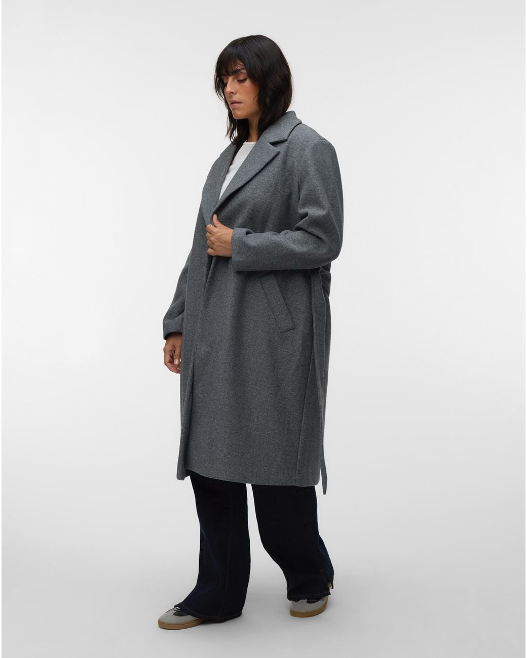 Vero Moda Gray Fortuneaya Long Coat
