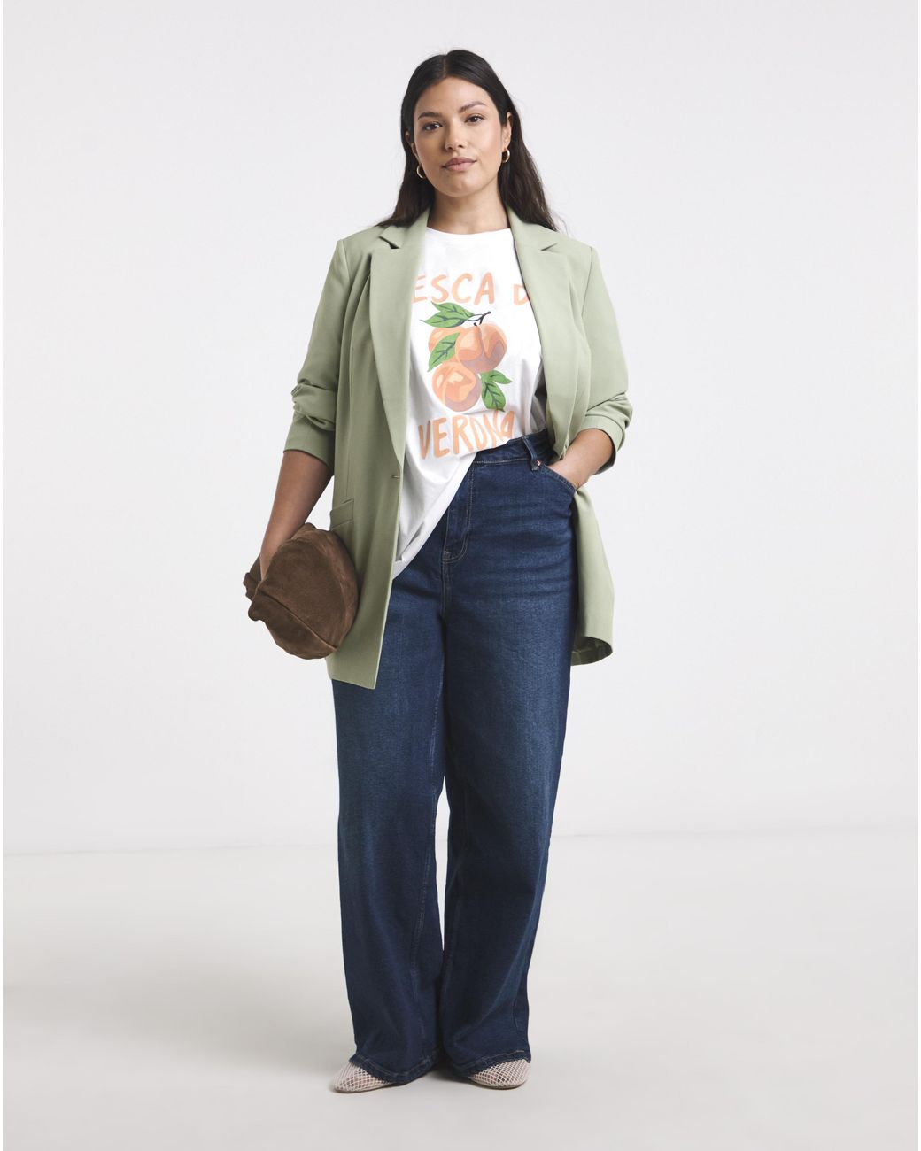 Simply Be Green Single Breasted Blazer