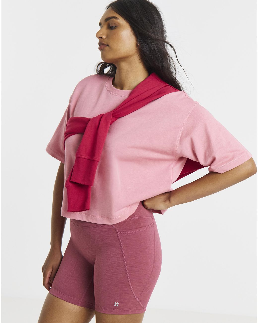 Sweaty Betty Pink Move 6 Marl Shorts