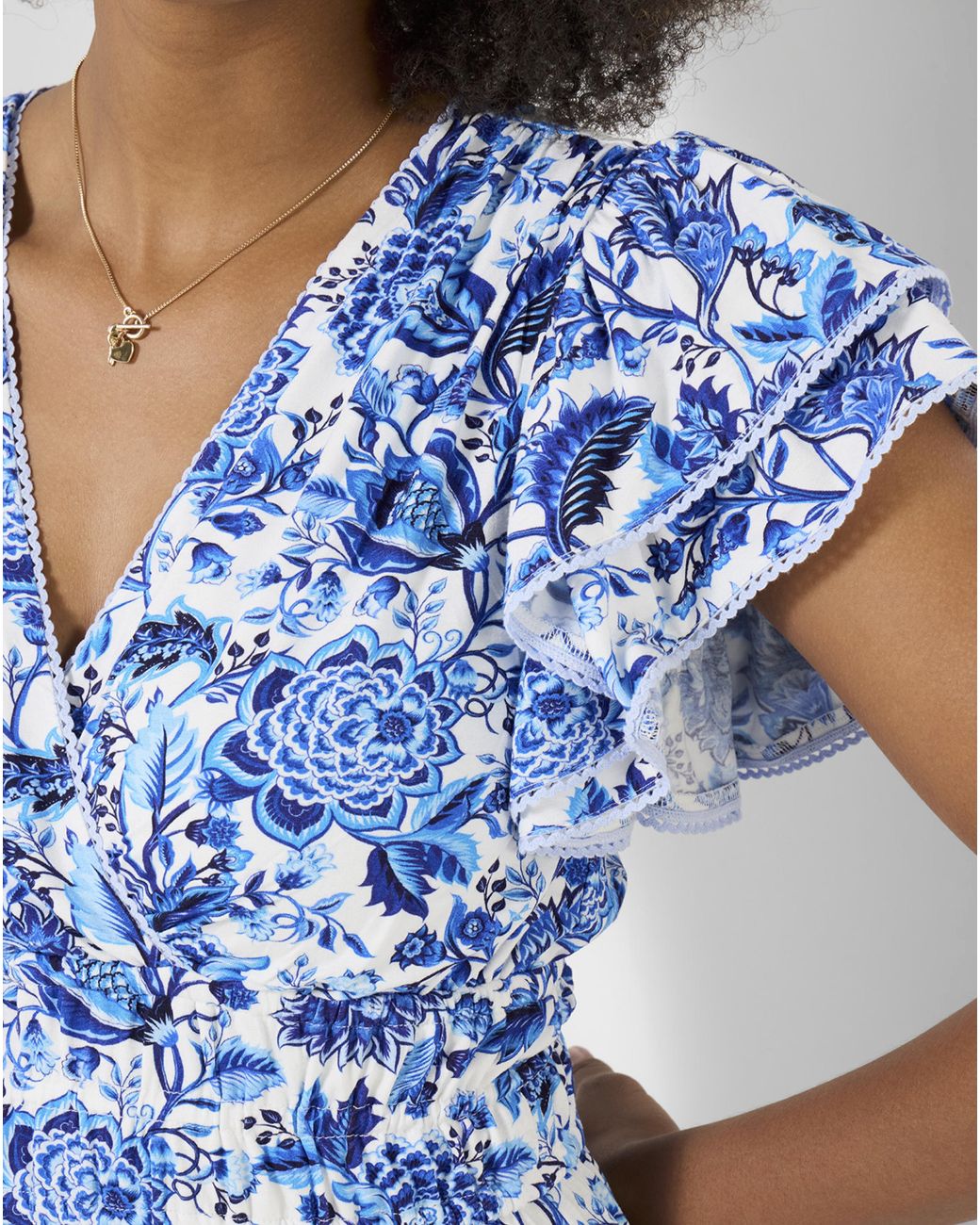 joe browns santorini dress Floral Jersey in Blue Santorini floral