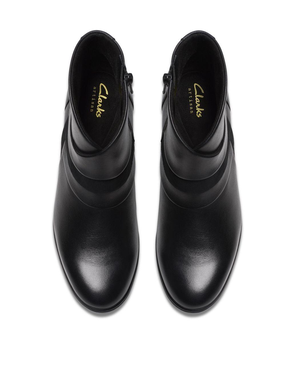 Clarks Black Heeled Ankle Boot Wide
