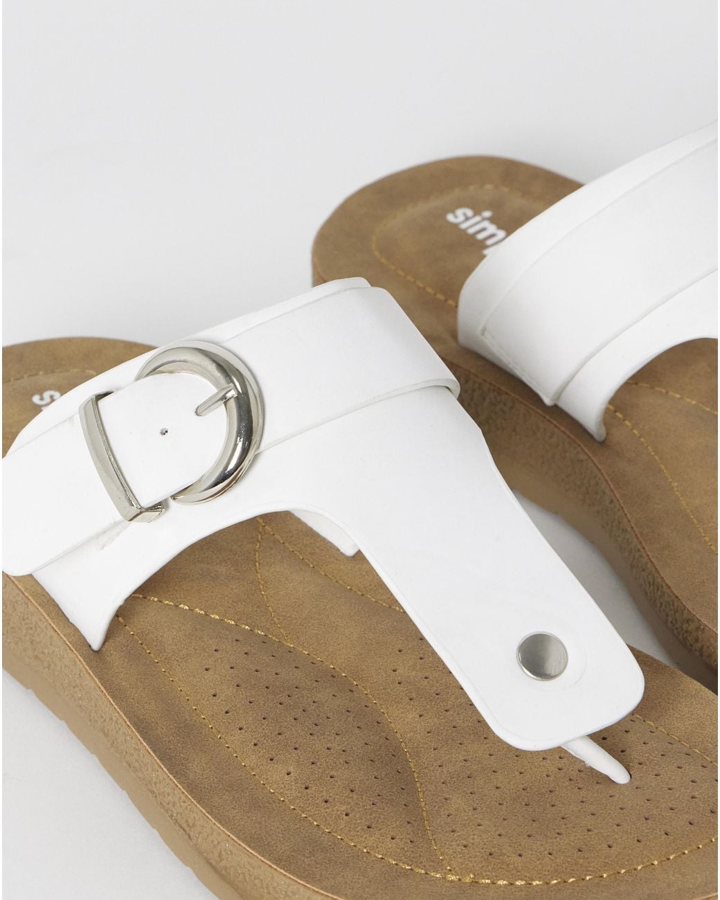 Simply Be Natural Toe Post Comfort Sandal Wide