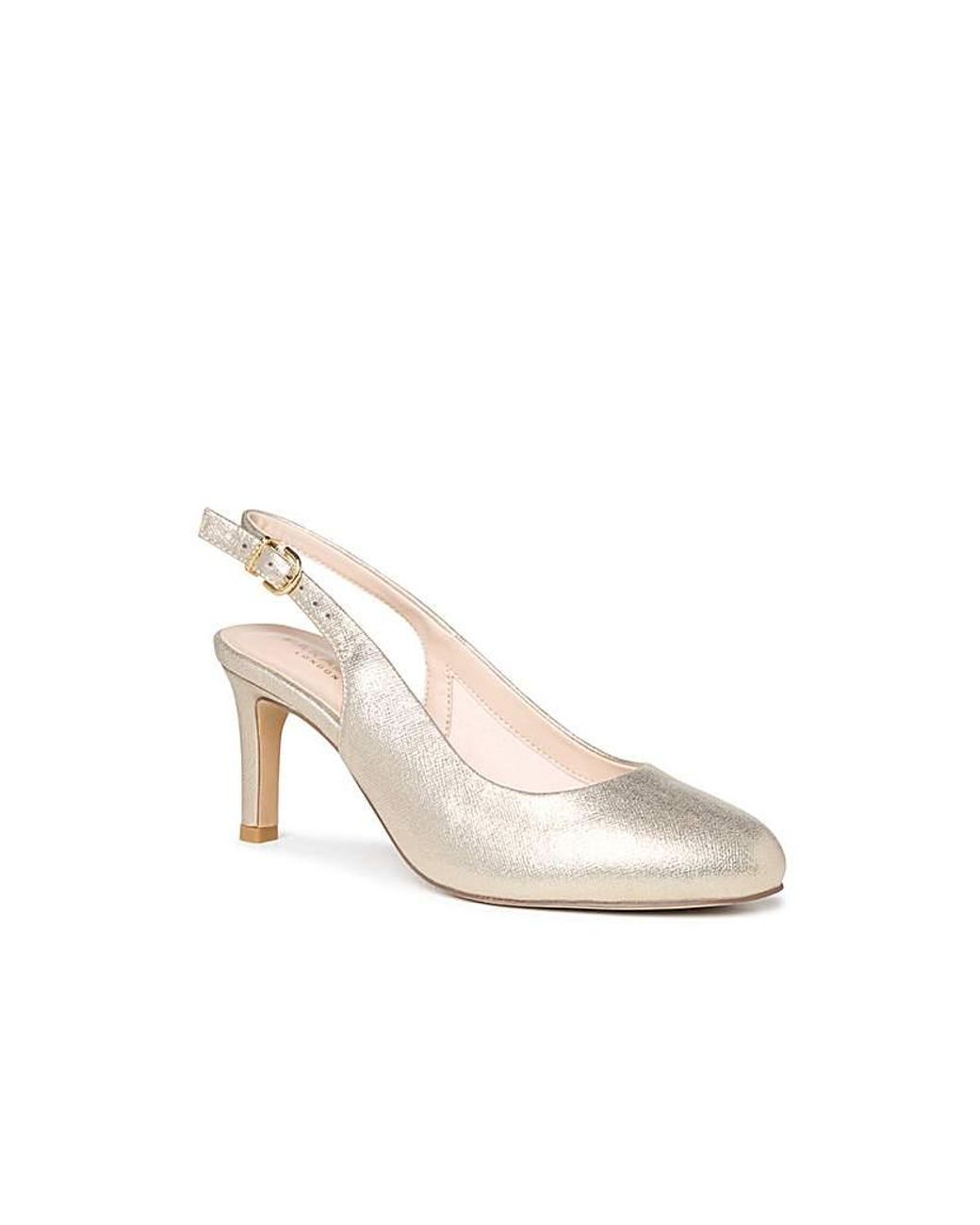 Paradox London White Gertie Wide Fit Heels