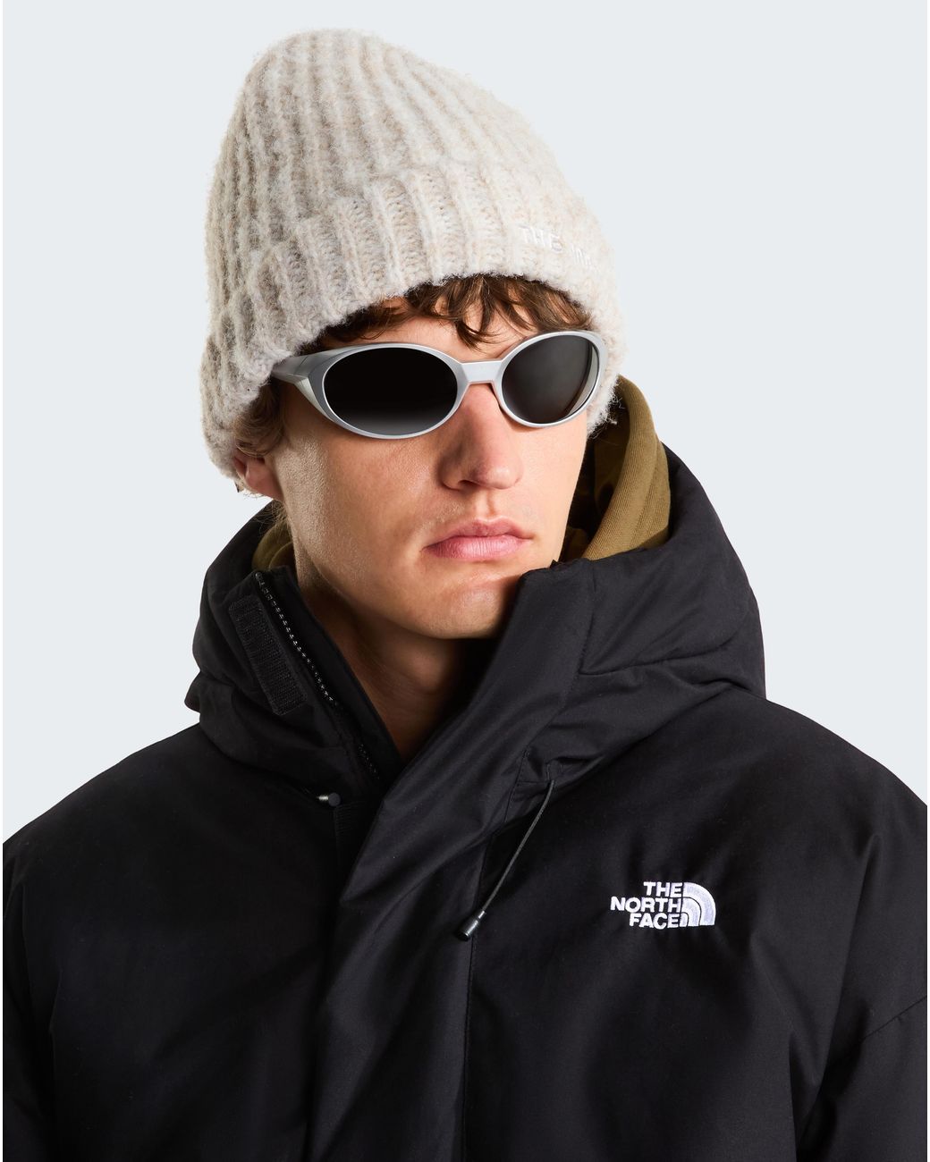 The North Face Gray Fohair Cabin Beanie