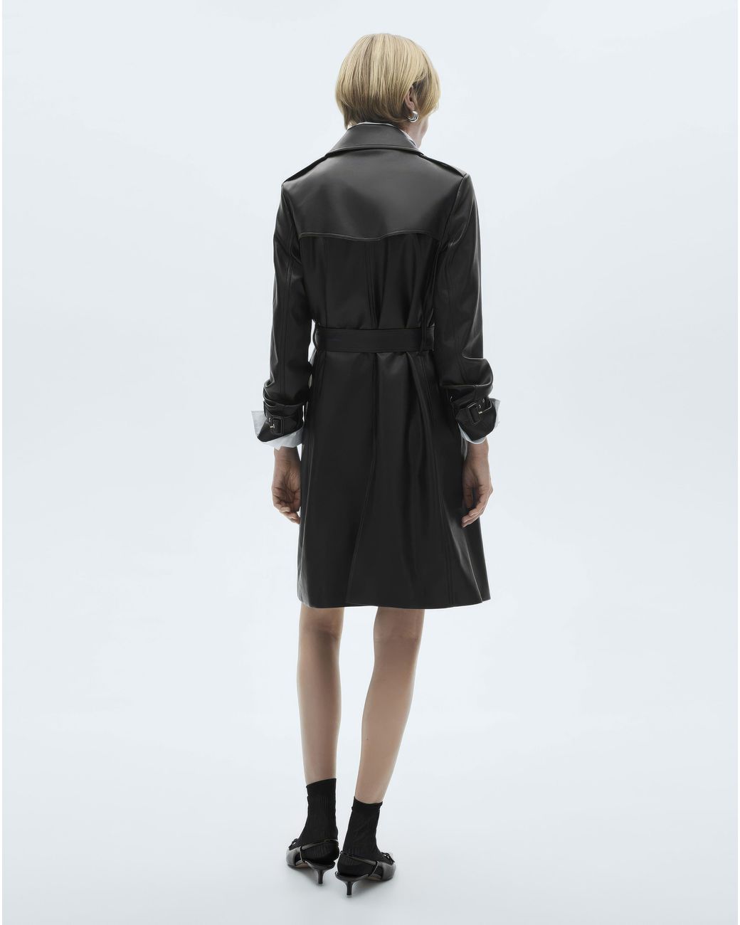 Mango Black Trenchcoat Polanapu