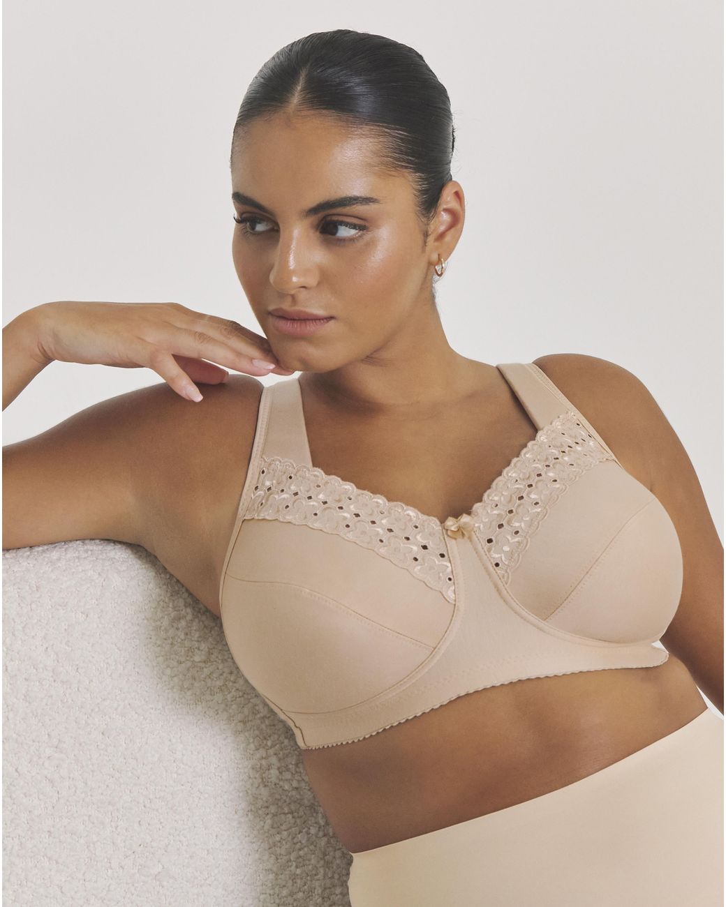 Miss Mary Of Sweden Natural Miss Mary Broderie Anglaise Bra Skintone