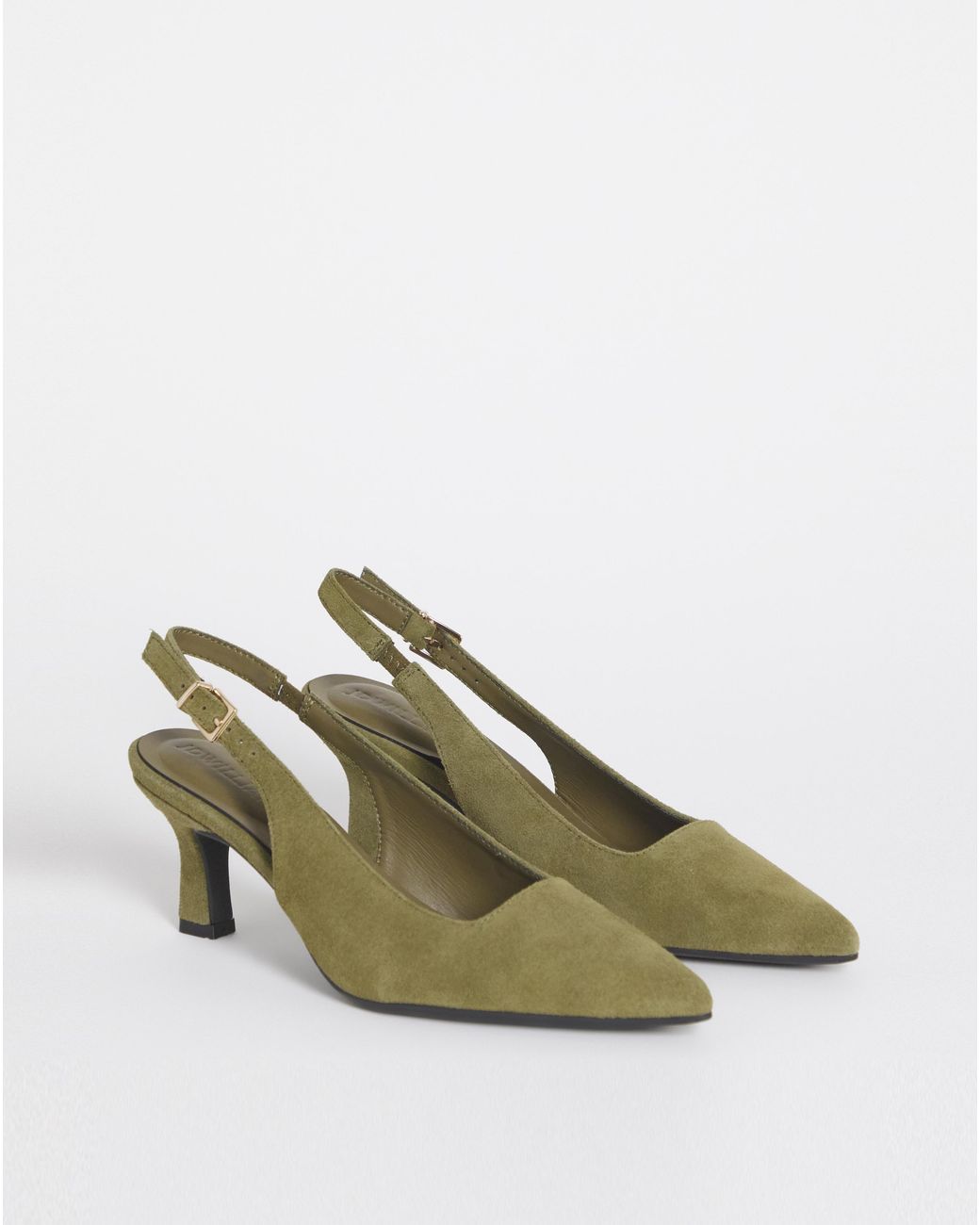 JD Williams Blue Pointed Toe Slingback Heels Ex Wide
