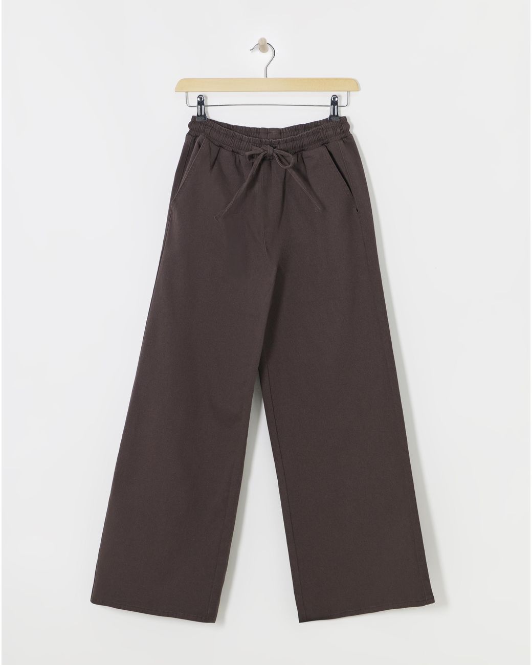 Simply Be Brown Wide Leg Jogger Jean