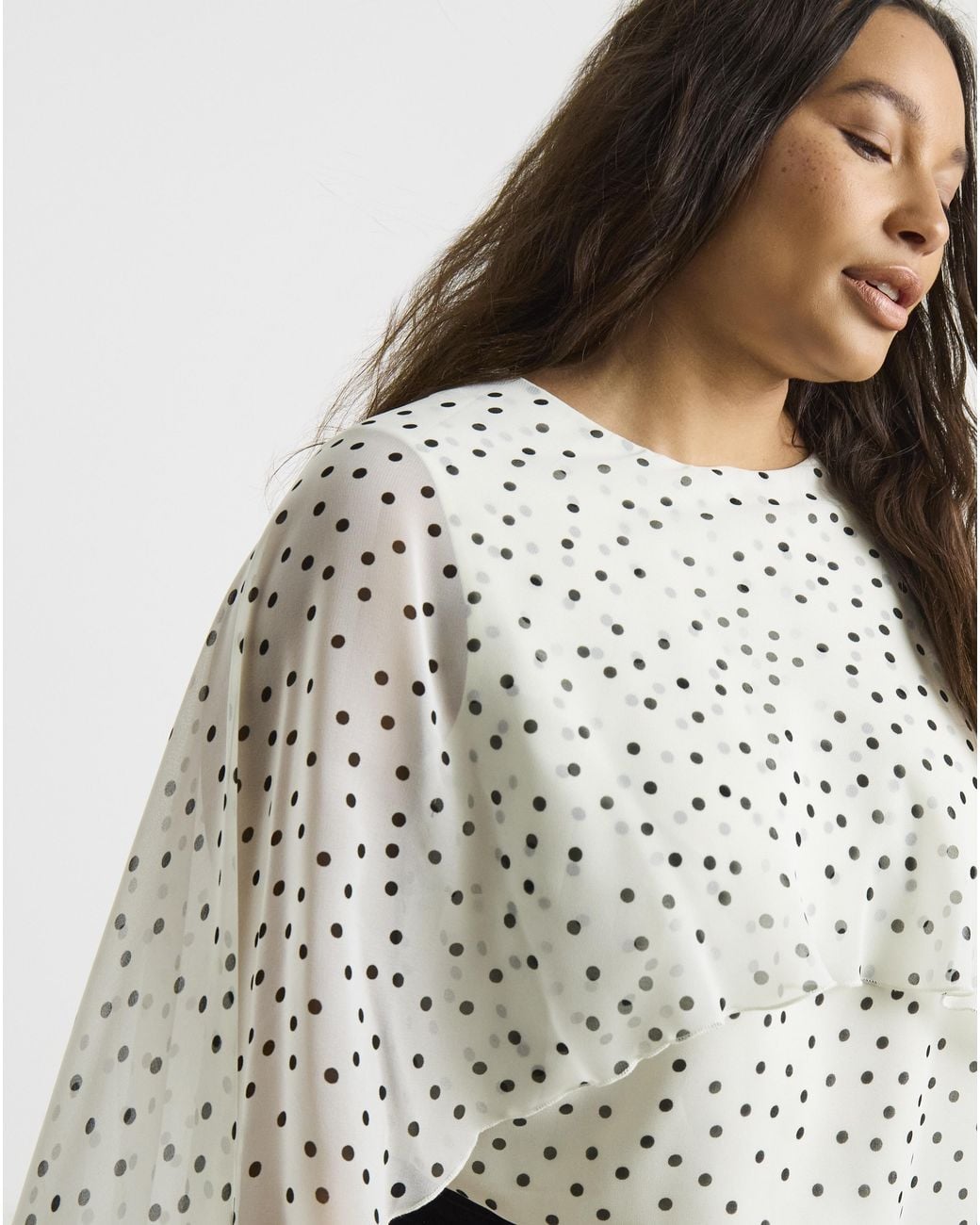 Simply Be Blue Cape Blouse
