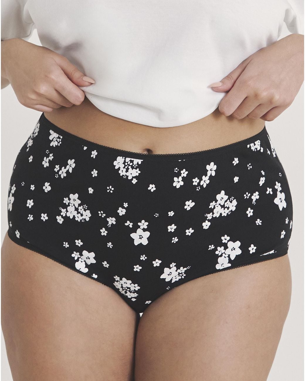 Pretty Secrets White 6 Pack Full Brief Knickers