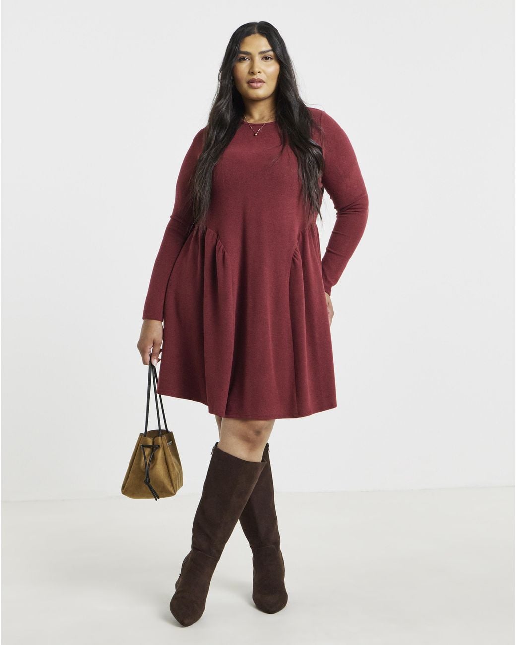 Simply Be Red Jersey Mini Dress