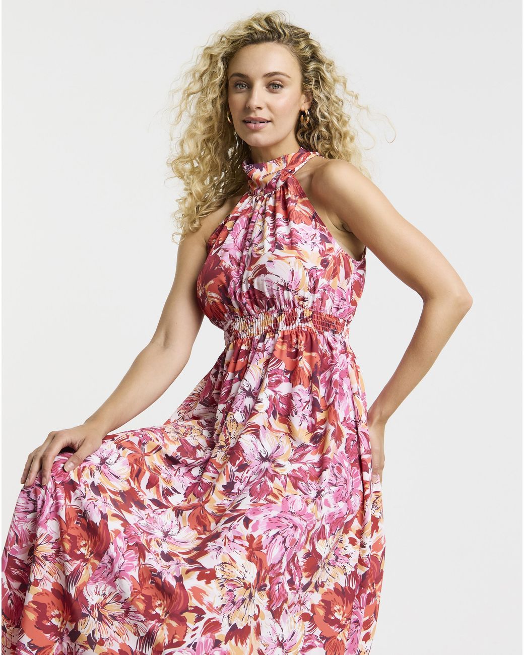 Joe Browns Red Stunning Halter Maxi Dress