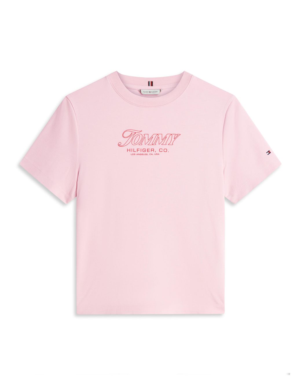 Tommy Hilfiger Pink Crew Neck Ss Tee