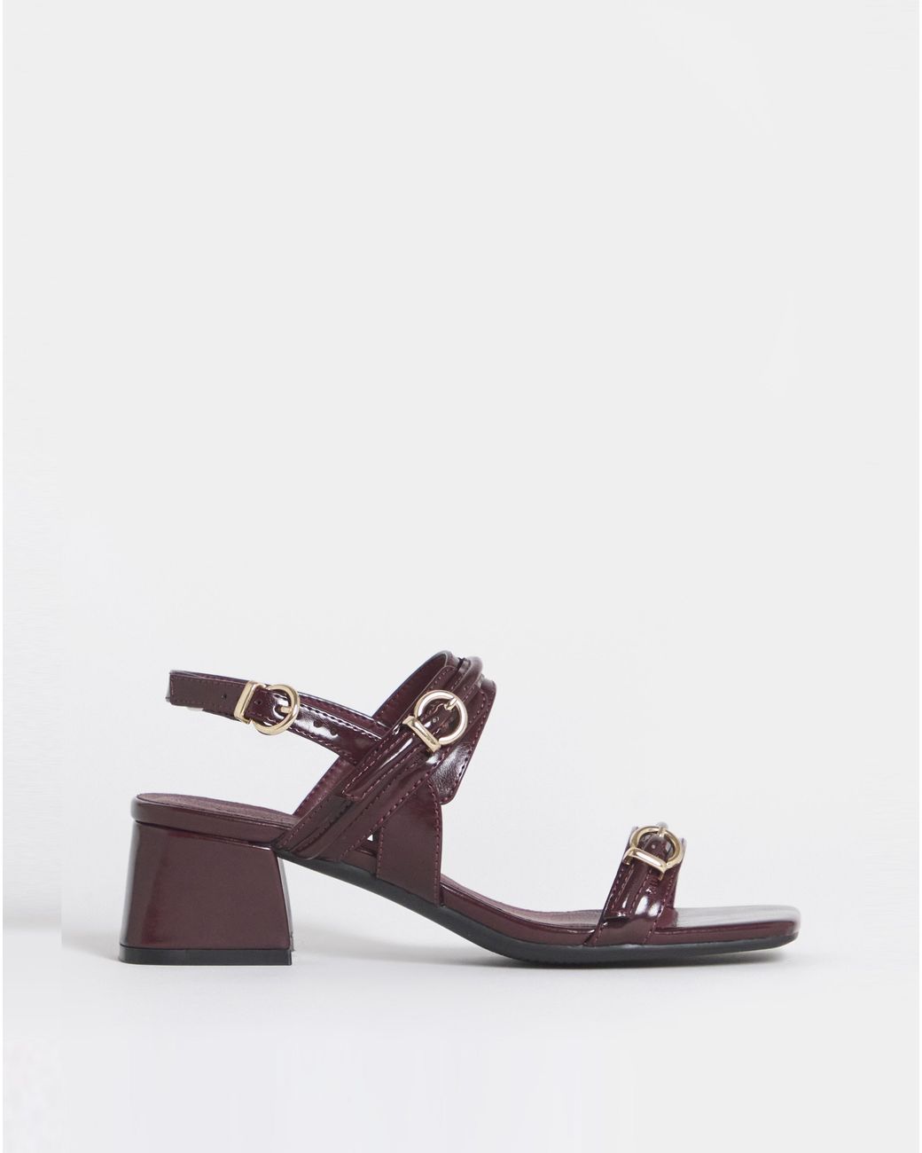 JD Williams Blue Two Strap Buckle Heels Ex Wide
