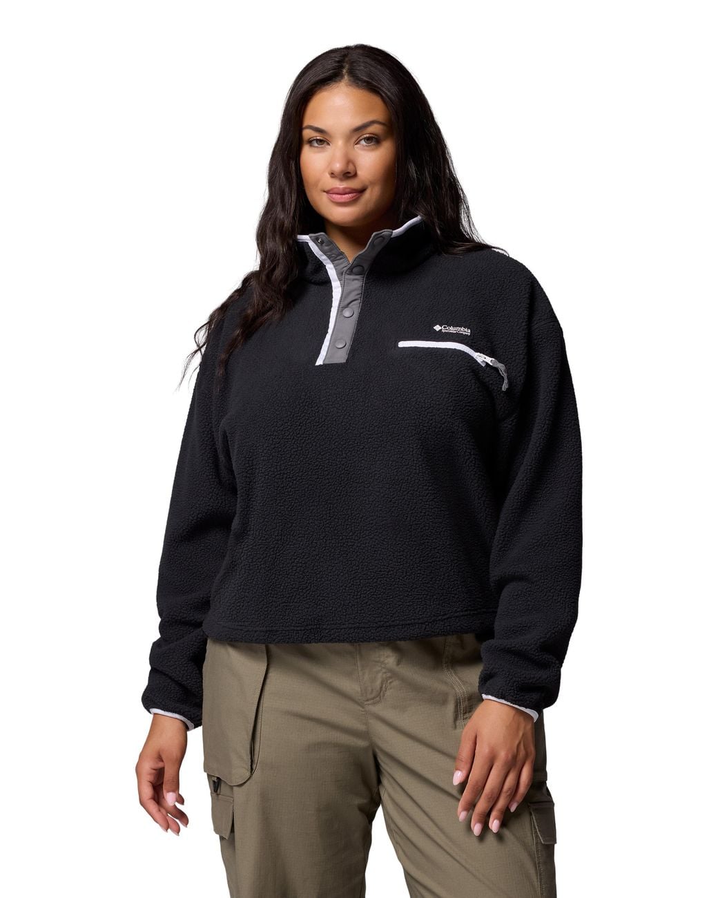 Columbia Black Columbia Helvetia Ii Cropped Fleece