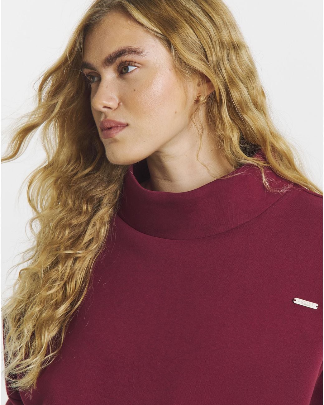 Sculpt Activewear Red High Neck Jumper