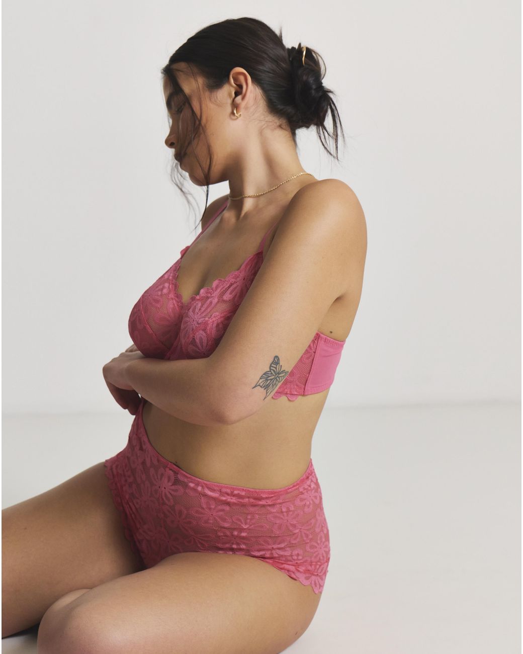 Pretty Secrets Pink 2 Pack Daisy Lace Shorts