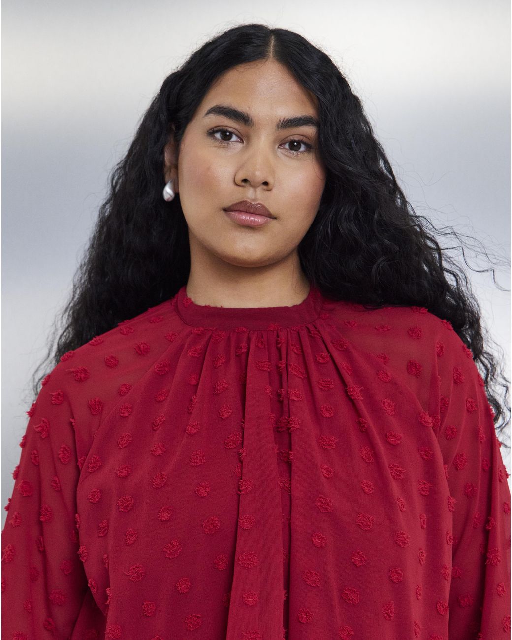 Simply Be Red Frill Skater Dress
